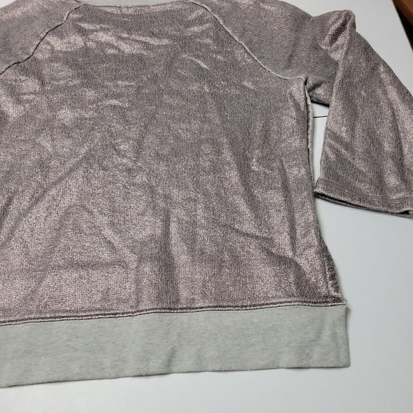 CrewCuts Sweater Girl 12 Grey Crew Neck 100 Cotton Sweatshirt High Low Split Hem - Picture 10 of 12